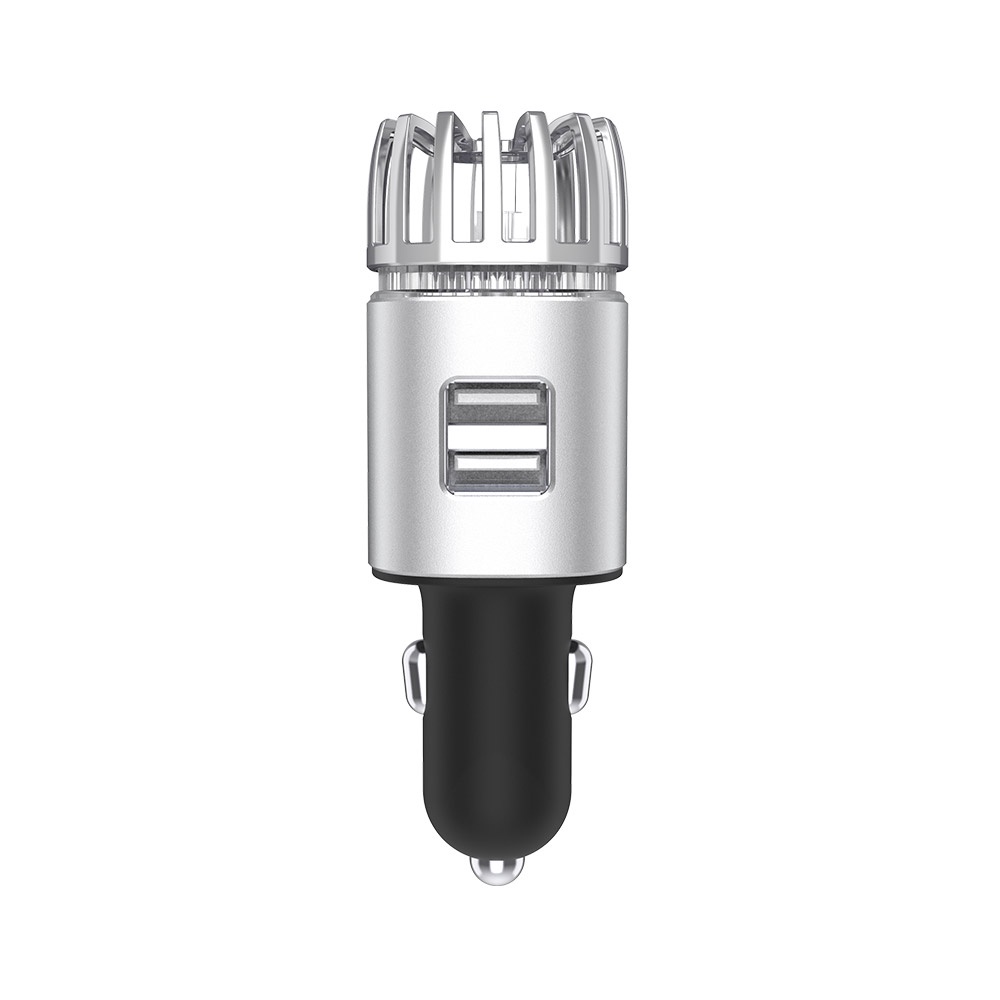 Máy tạo ion âm cho xe ô tô IONKINI tích hợp hai cổng sạc USB - khử mùi hôi trên xe ô tô