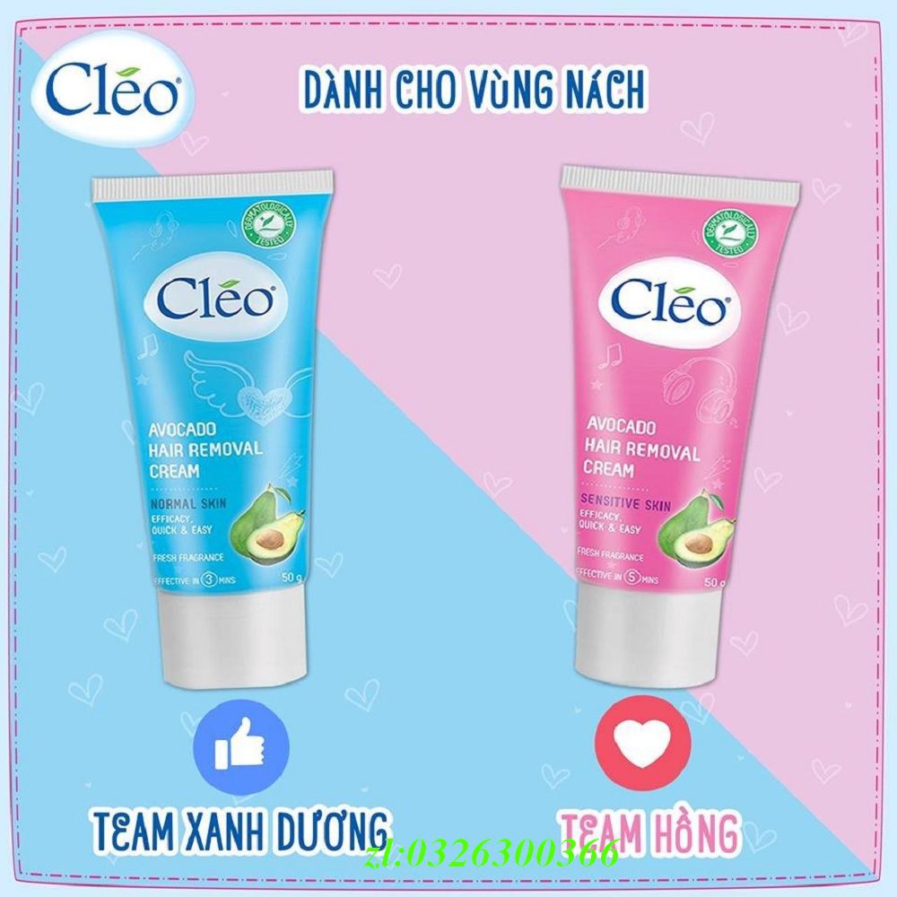 Kem Tẩy Lông 50g Cleo Có 2 Lựa chọn Da Nhạy Cảm Và Da Thường Avocado Hair Removal Cream Sensitive Skin | BigBuy360 - bigbuy360.vn