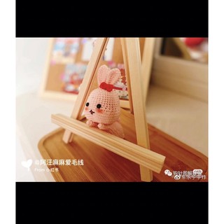 Thú móc len thỏ lười đáng yêu handmade bằng len