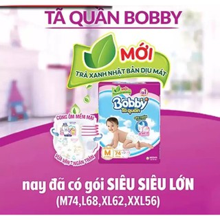 Tã/Bỉm Quần Bobby M76/L68/XL62/XXL56
