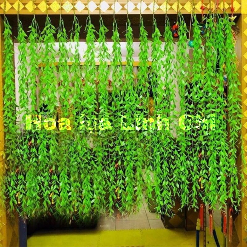 Hoa giả trang trí_Rủ lá cúc tần 102cm decor nhà cửa, ban công, sự kiện