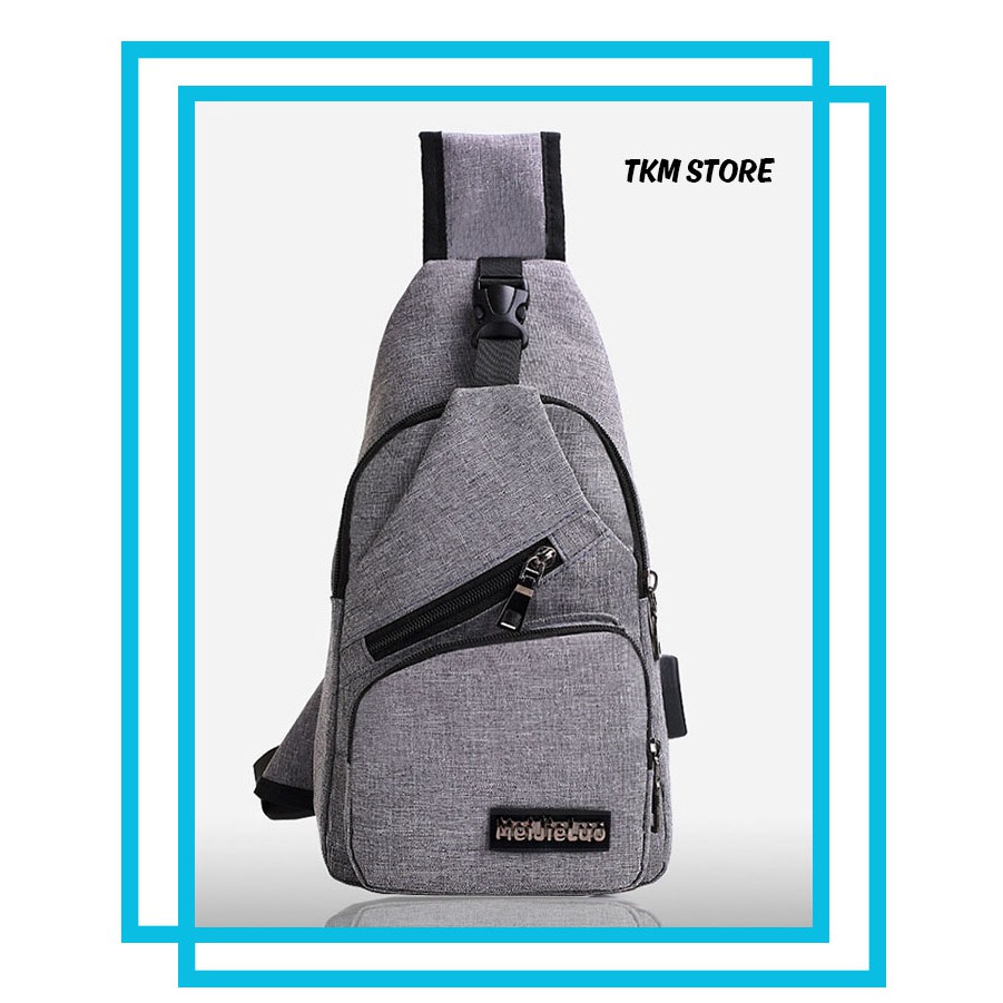 Túi Đeo Chéo Nam Thời Trang Có Cổng Sạc USB Tiện Dụng - TKM Store