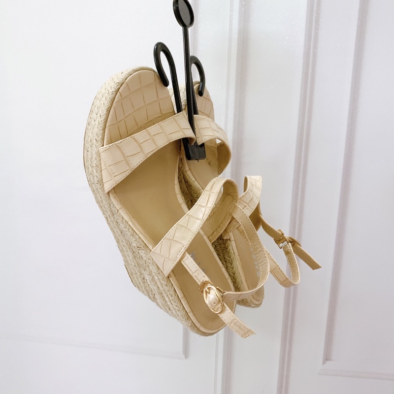 Sandal cói đế xuồng_Siêu tôn dáng sang trọng