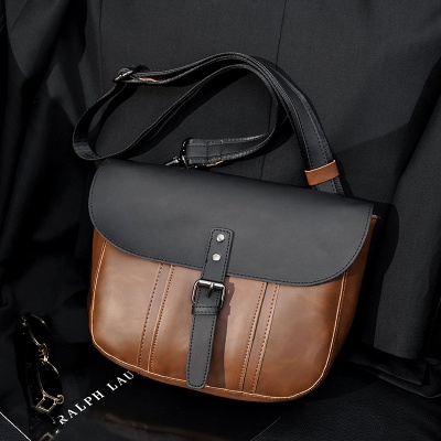 Túi đeo chéo bầu lớn đựng ipad giỏ da xịn thời trang đeo ngực túi bao tử đeo hông phong cách nâu độc đáo MINA