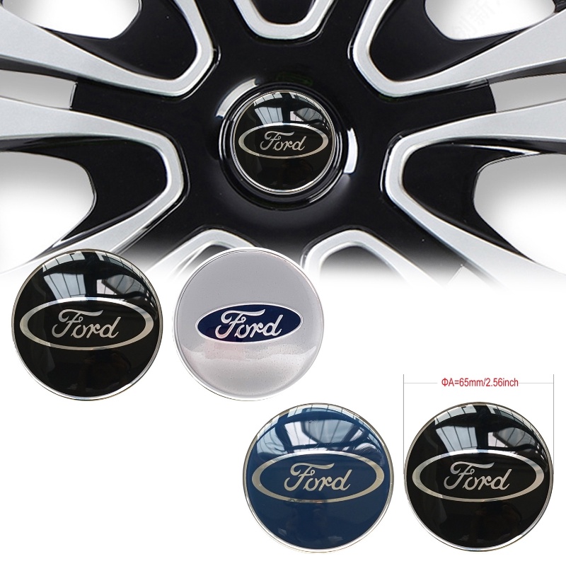 4X 65mm 2.56 '' Bánh Xe Trung Tâm Trung Tâm Mũ Quốc Huy Miếng Dán Decal Huy Hiệu Cho Xe Ford Fiesta 