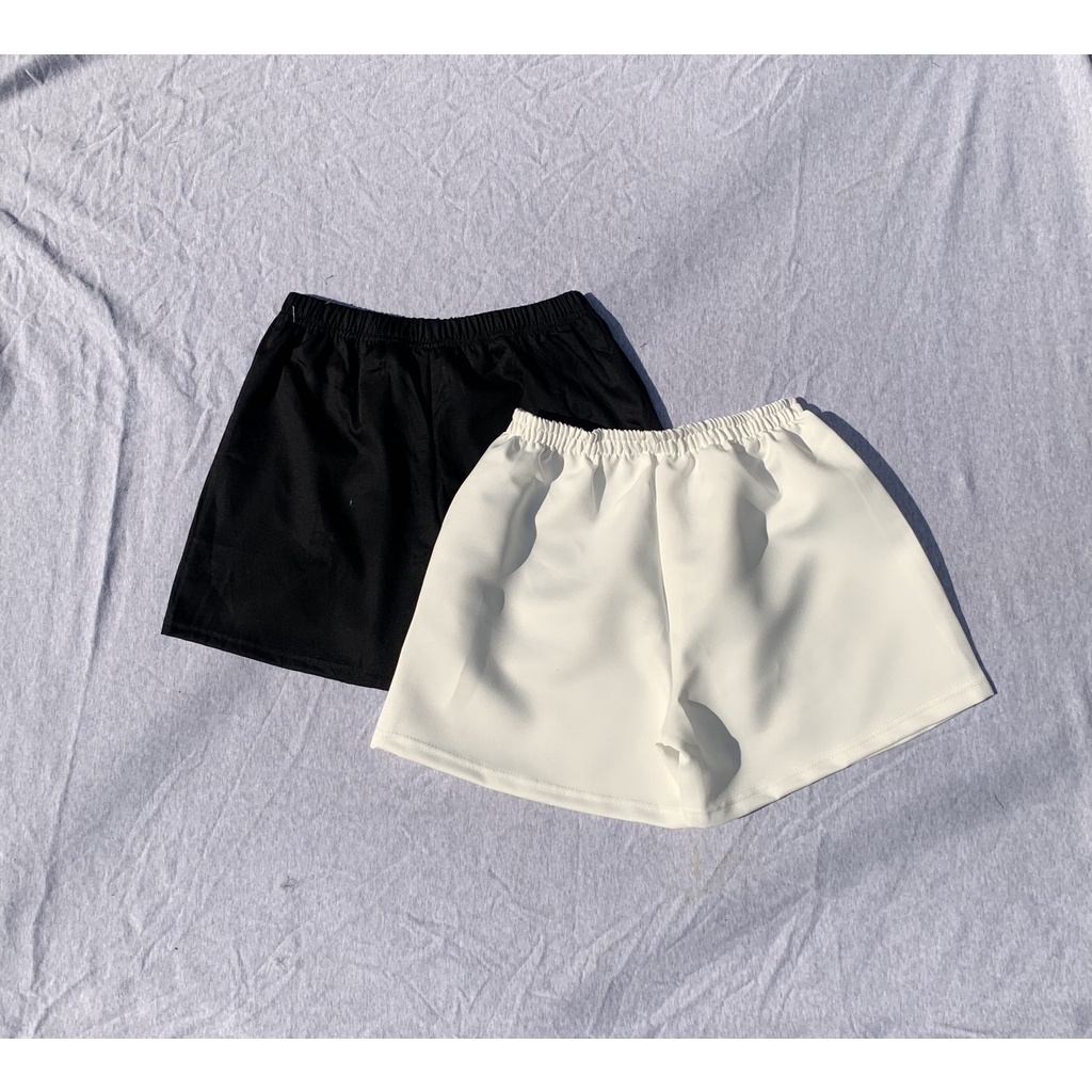 Quần short nữ lưng thun nhiều màu trắng / đen / kem CRQ010