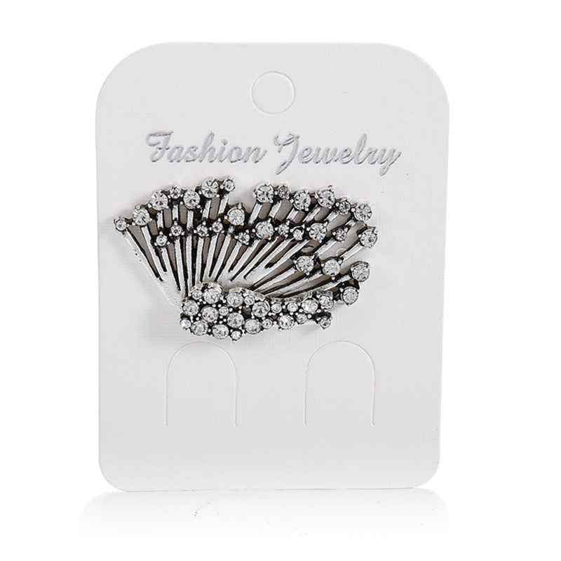 Youyo Bông Tai Hình Quạt Đính Kim Cương Cổ Điển Sáng Tạo Cá Tính Dành Cho Nữ