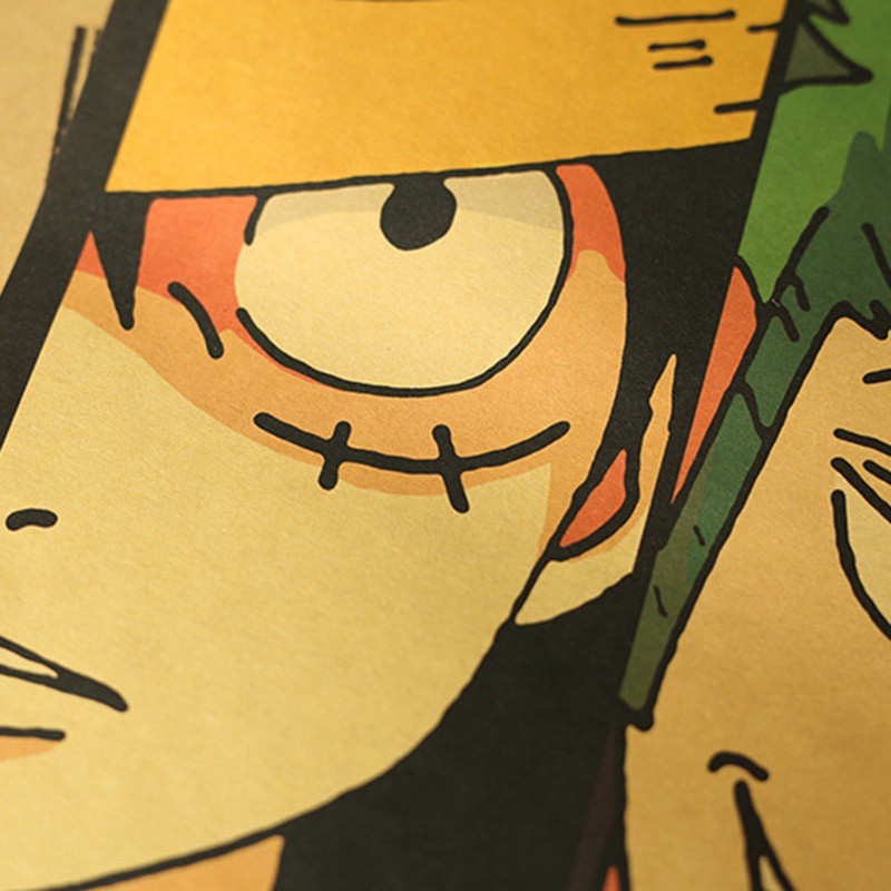 Áp Phích In Hình Nhân Vật Phim One Piece 100x55cm