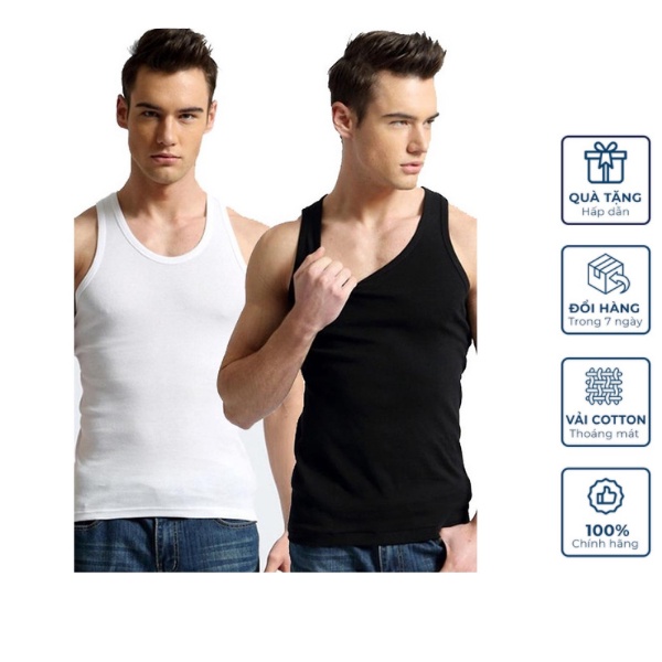 Áo thun ba lỗ nam cao cấp  (thun cotton size từ 40 đến 89kg)