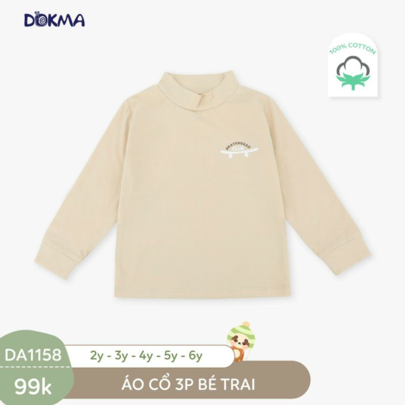 Áo cổ ba phân giữ nhiệt cotton mềm mịn dokma