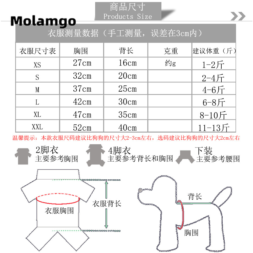 MOLAMGO  Áo len ấm áp thu đông họa tiết năm mới đáng yêu cho thú cưng