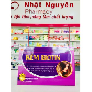 Kẽm biotin bổ sung các chất nuôi dưỡng tóc, kích thích và hạn chế gãy rọng tóc, hỗ trợ giảm sạm da