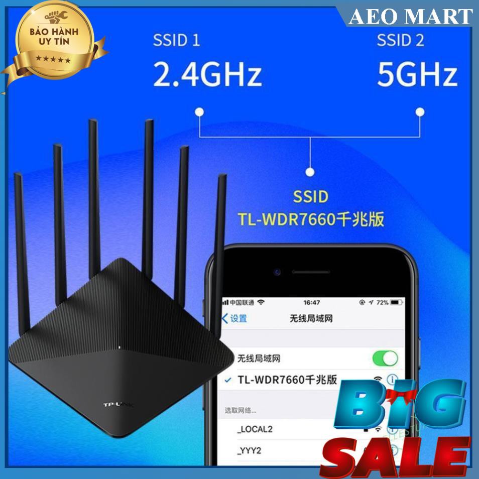Big sale -  [Phiên Bản Mesh]  Thiết Bị Phát Wifi  TP-Link WDR7660 Dễ dàng cài đặt và quản lý - Mẫu mới 2020