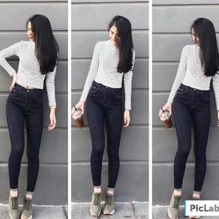 Quần jean xước co giãn