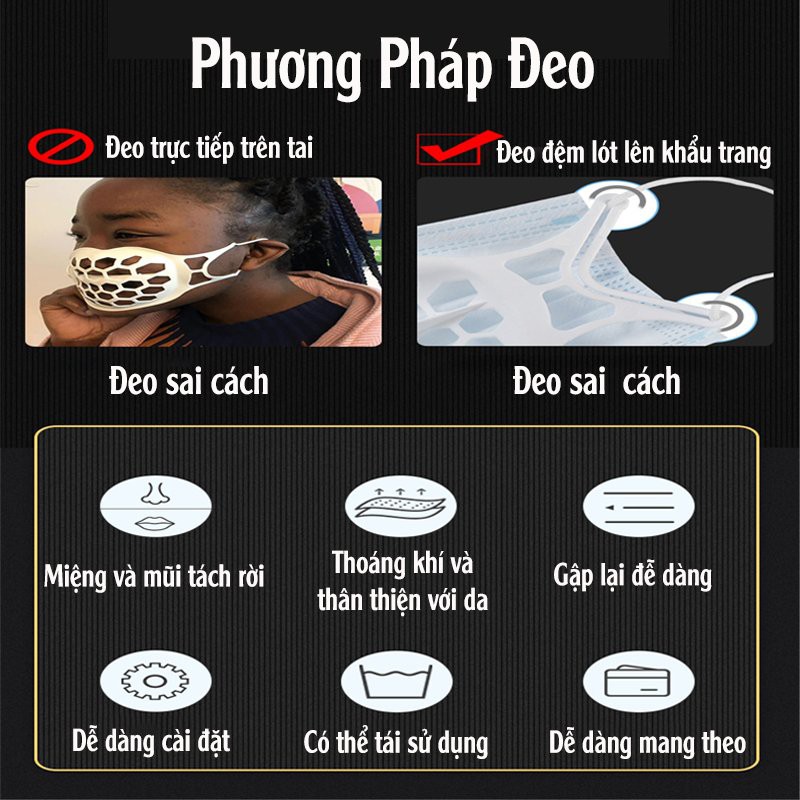 Miếng Đệm Lót Khẩu Trang, Đệm Lót Khẩu Trang Thoáng Khí, Chống Mùi Hôi