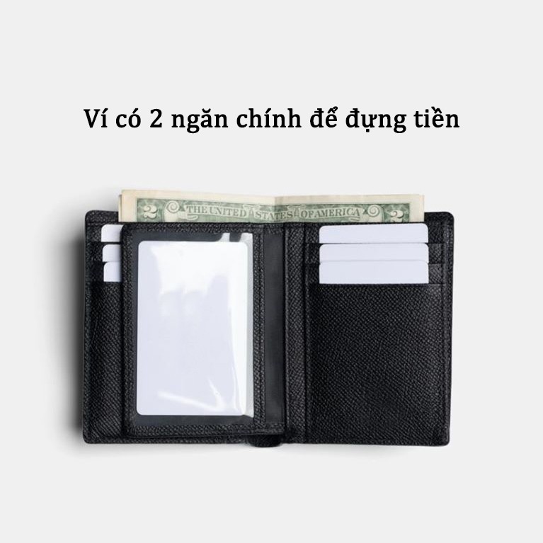 VÍ NGẮN GẬP DA Bóp CLASSY Da CrossGrain Nhập Khẩu Cao Cấp Chống Thấm Nước Unisex Nam Nữ DOLANTO | BigBuy360 - bigbuy360.vn