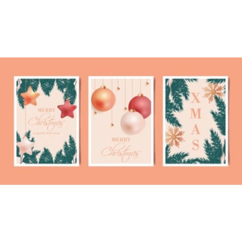 Set 3 postcard chủ đề Giáng Sinh (chọn mẫu)