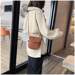 [Katnip Clothing] Túi da cỡ vừa basic màu be/nâu