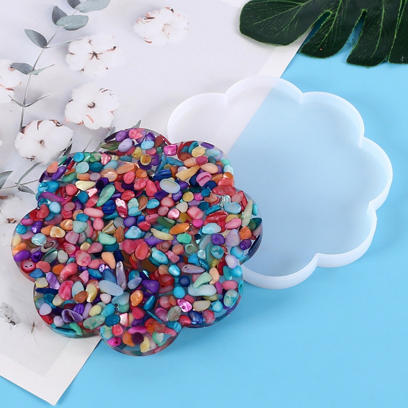 Khuôn Silicone Làm Đế Lót Ly Bằng Resin Epoxy Resin DIY