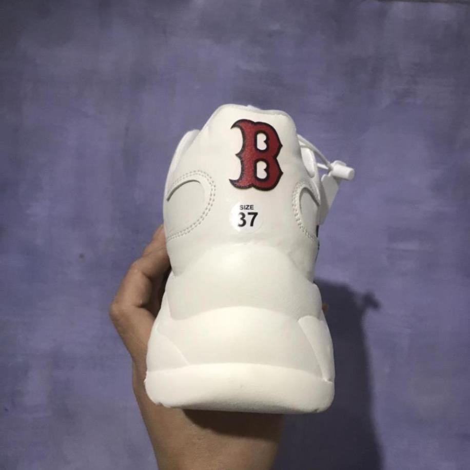 Giày thể thao MLB Ny chữ vàng và Boston đế độn tăng chiều cao Hot trend sneaker nam nữ full box