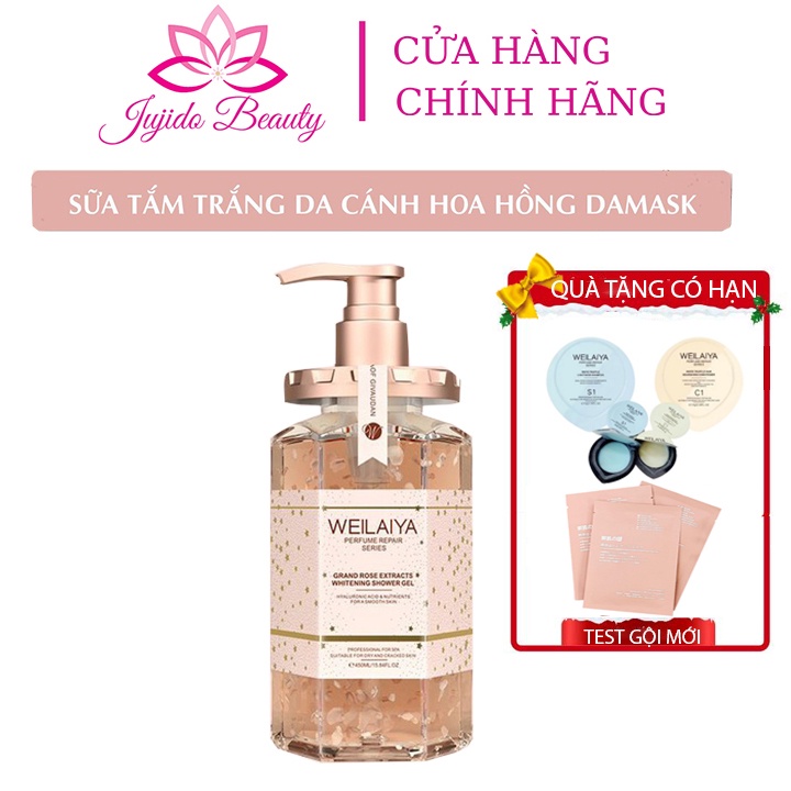 Sữa Tắm Trắng Da Cánh Hoa Hồng Damask Weilaiya Lưu Hương Thơm Lâu Toàn Thân Chính Hãng 450ml | BigBuy360 - bigbuy360.vn