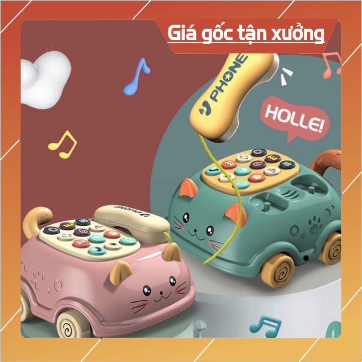 [Mẫu❤️mới🧡2021] Điện thoại đồ chơi phát nhạc cho bé -Đồ chơi thông minh tích hợp 64 bài hát  (Kích thước 15,3 x 12,4