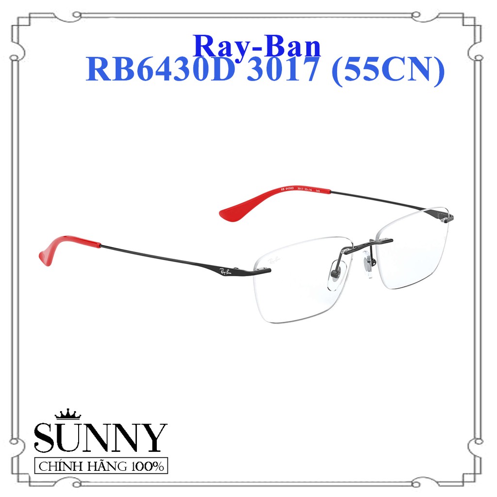 RB6430D 3017 (55CN) - Gọng kính thời trang Rayban chính hãng, bảo hành toàn quốc, thiết kế dễ đeo bảo vệ mắt