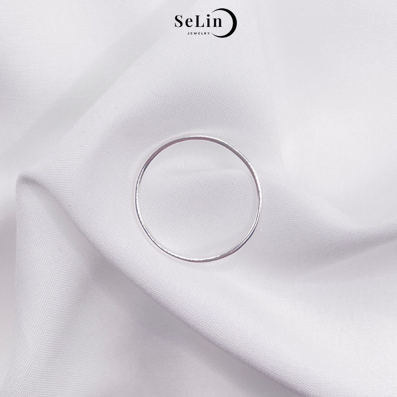 Nhẫn bạc nữ SELIN JEWELRY tròn trơn đơn giản, basic, cá tính nhiều kích thước