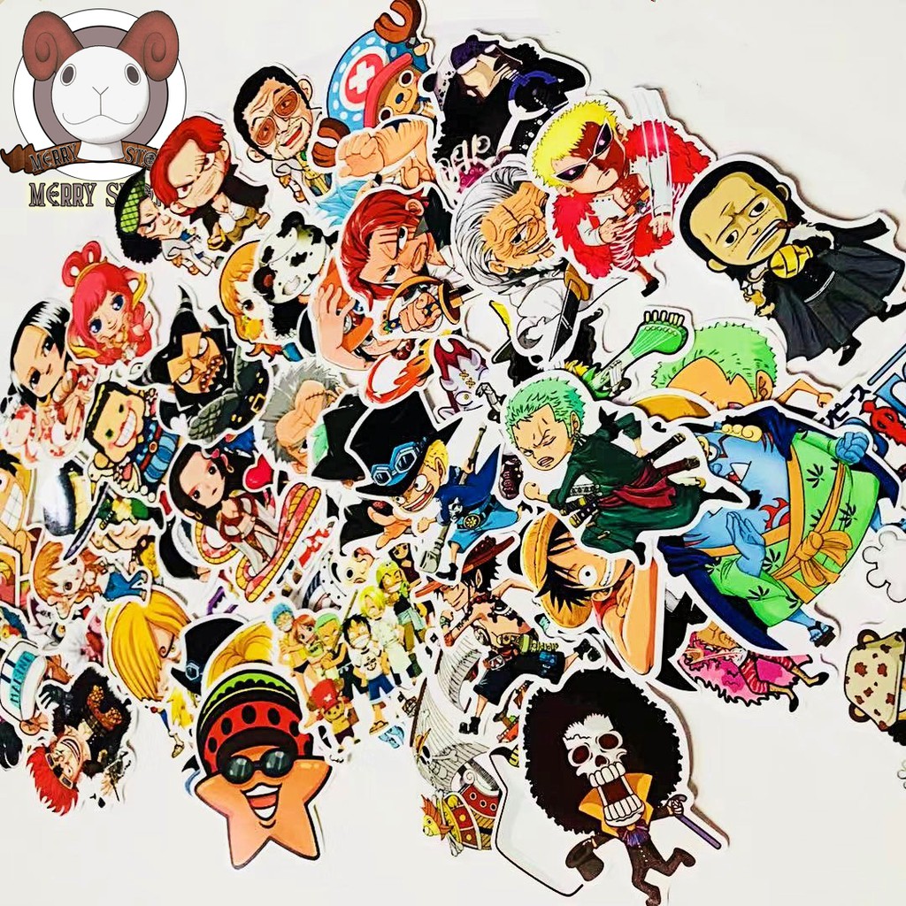 BỘ 61 MIẾNG DÁN STICKER ONE PIECE - VUA HẢI TẶC