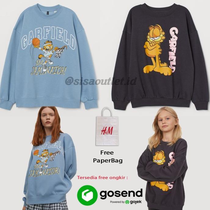() Áo sweater garfield h&m Cổ Thuyền garfield h&m garfield Cổ Lọ