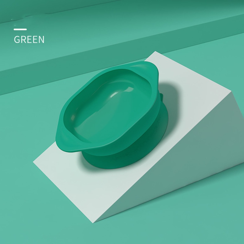 Bát Ăn Dặm Bằng Silicone Không BPA Màu Trơn Có Giác Hút Cho Bé Sơ Sinh