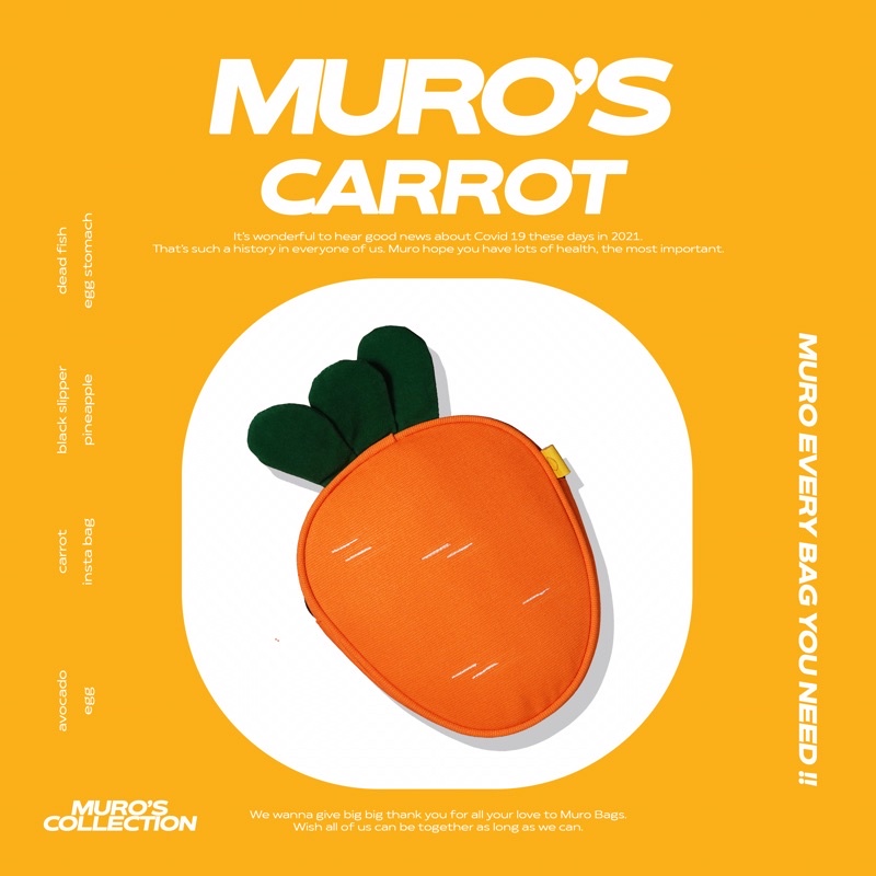 MURO TÚI CÀ RỐT DÂY ĐEO CHÉO