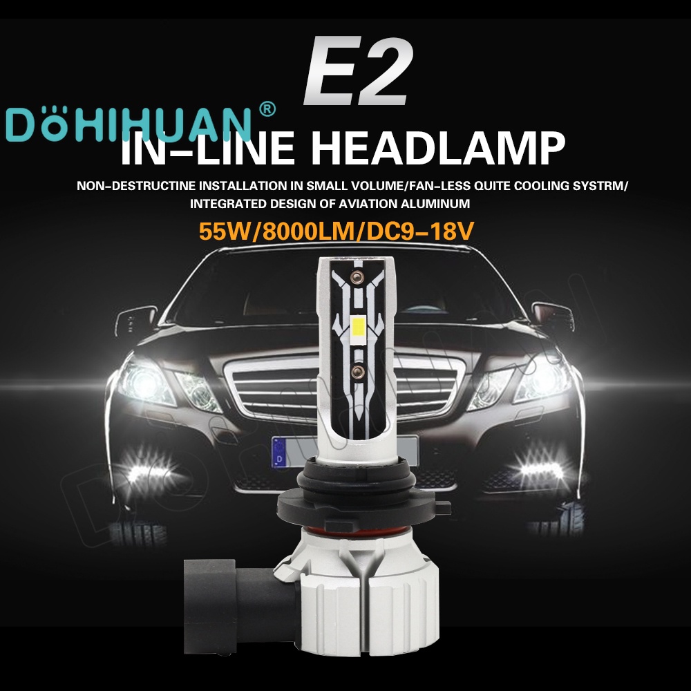 DOHIHUAN 1 Cặp Đèn Pha LED E2 H1 H4 H7 H11 9005 9006 HB3 HB4 Chất Lượng Cao GC-5530