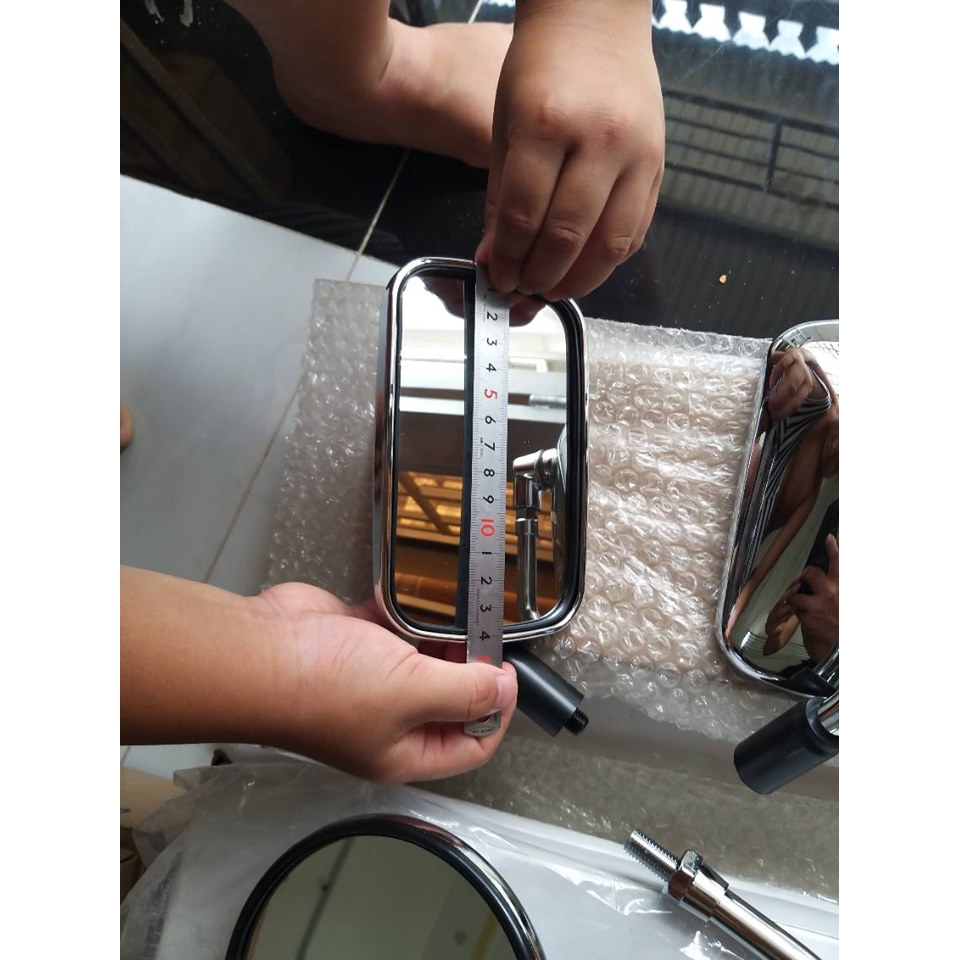 Kính hậu Gương chiếu hậu Suzuki GZ150A 125 vuông cho tất cả các dòng xe Honda, Yamaha, Suzuki Hàng chính hãng