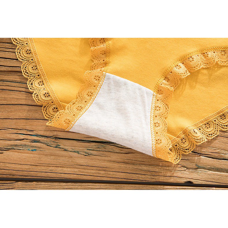 Quần Lót Nữ - Quần Lót Nữ Cotton Viền Ren tôn dáng thoáng mát xuất Nhật DAN STORE MÃ 1007