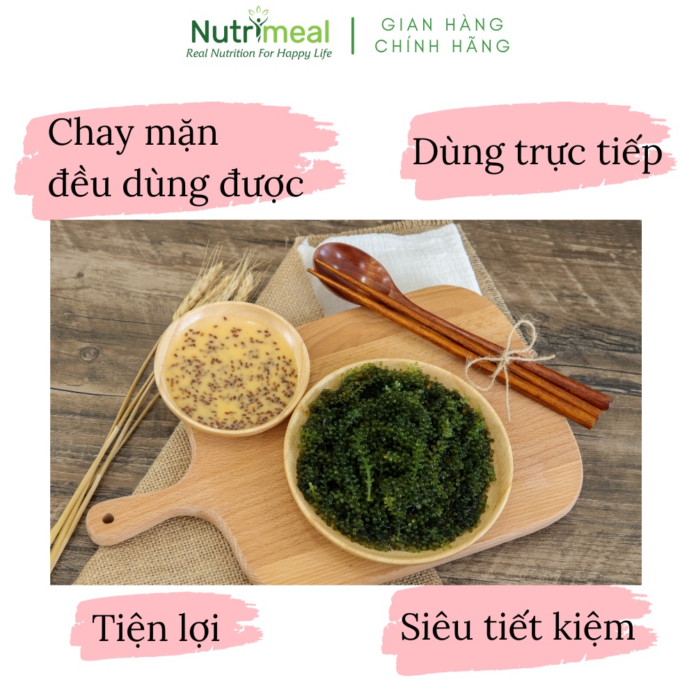 Xốt Mè Rong Nho OKI-BUDO Gói Lẻ Tiện Lợi 15 ml &amp; 25 ml - Nước Chấm Rong Nho, Salad Rau Củ Quả