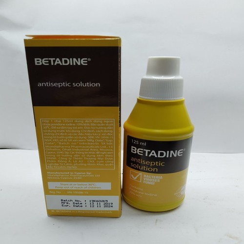 Betadine sát khuẩn vàng 10%, 30ml - 125ml