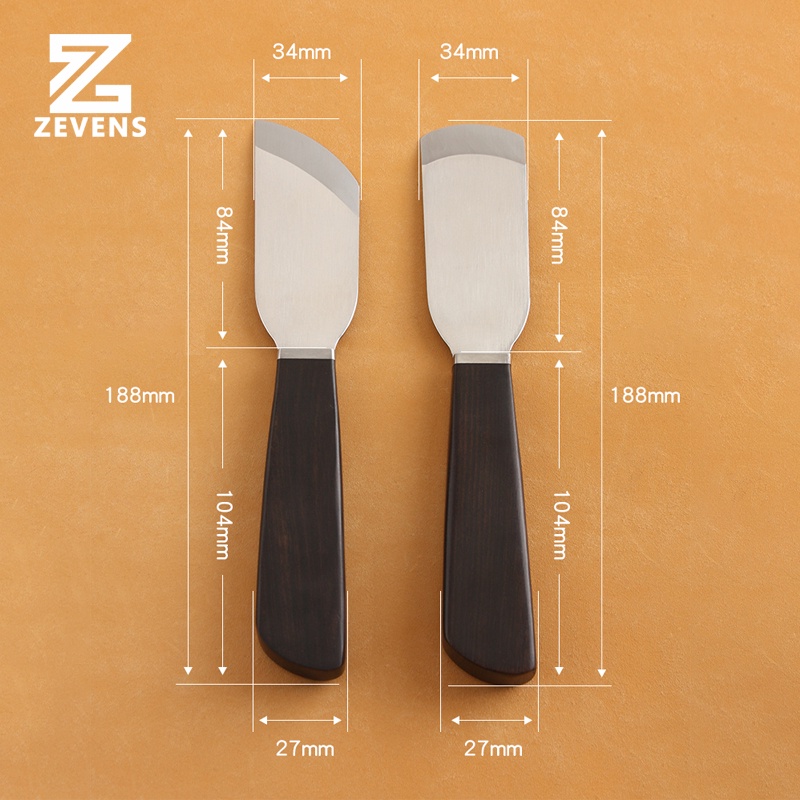 Dụng Cụ Dao Mỏng Lưỡi Xiên Cắt Đồ Da Tay Cầm Bằng Thép Chrome Cao Cấp Lea