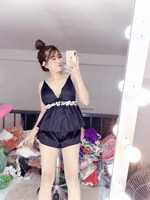 [SALE 30%] Đồ ngủ sexy lụa ren hoa có mút | BigBuy360 - bigbuy360.vn