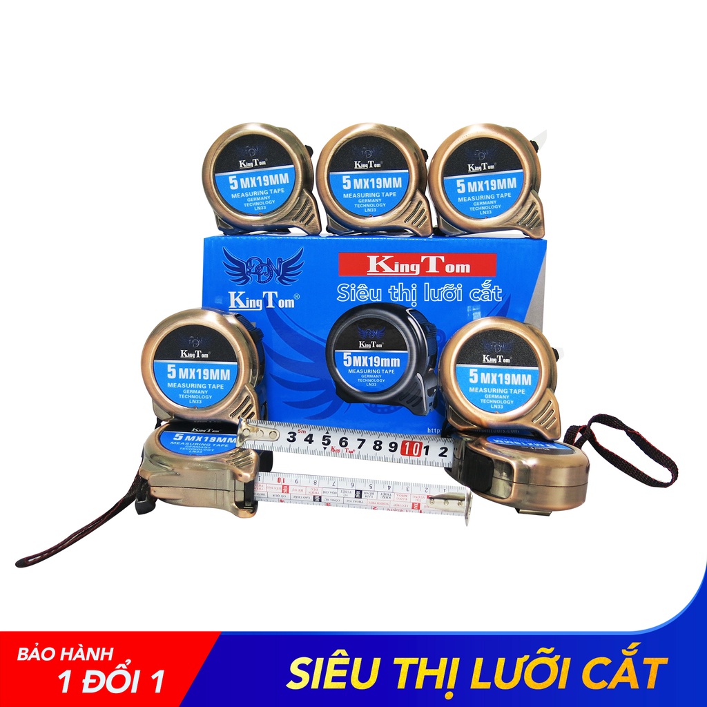 Thước Đặc Biệt 2 Mặt KingTom (Đồng) TKT-LN33-5M