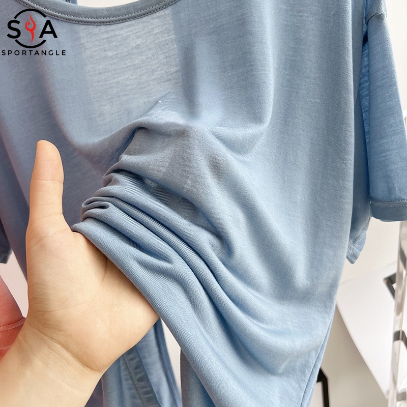 【Sportsangel】Áo Thun Thể Thao Ngắn Tay Dáng Rộng Thoáng Khí Chất Lượng
