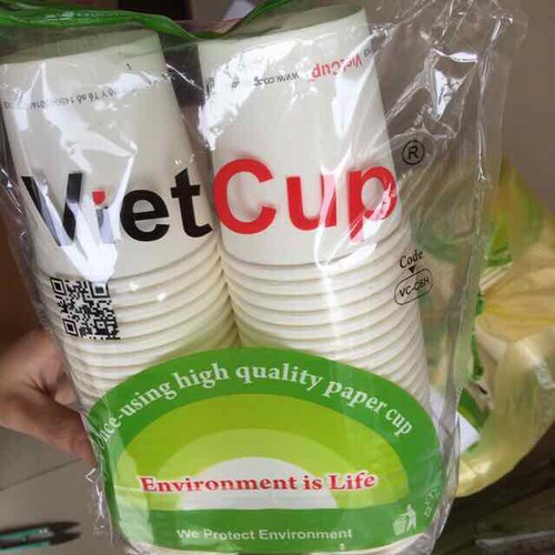 Cốc giấy Vietcup 50 cái 180ml 6oz | BigBuy360 - bigbuy360.vn