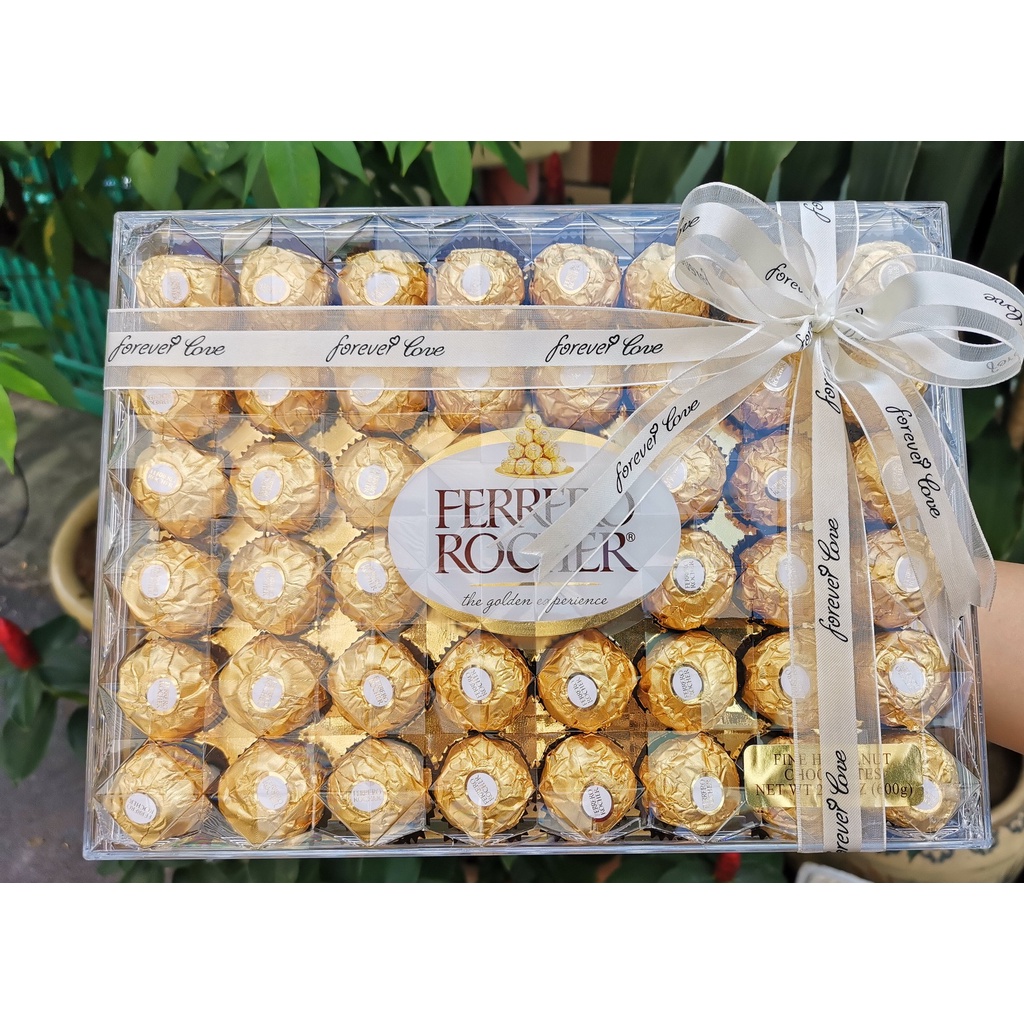 KẸO SOCOLA FERRERO ROCHER FINE HAZELNUTS CHOCOLATE - HỘP 48 VIÊN