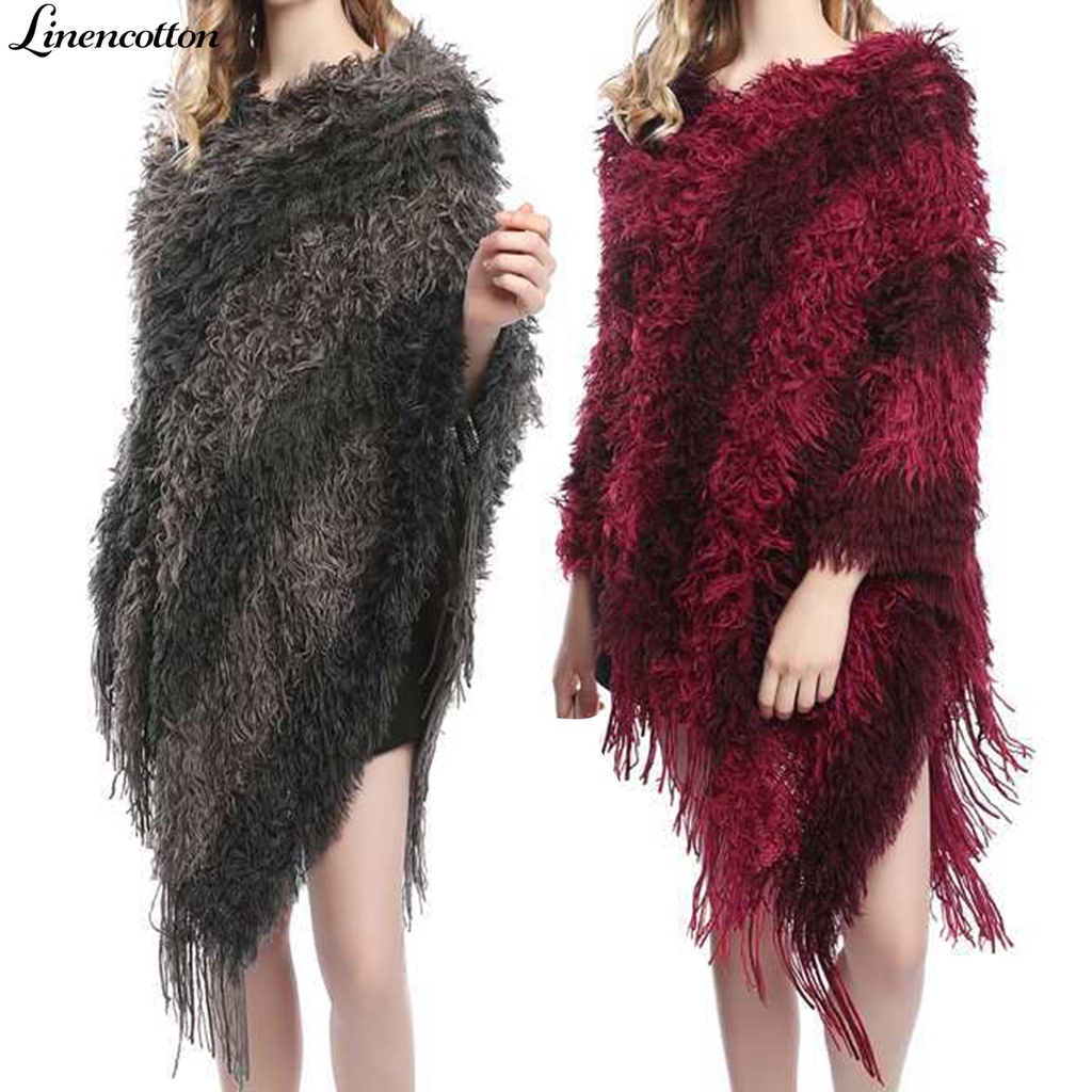 Áo choàng dệt kim dáng rộng màu sắc thời trang cho nữ
 | BigBuy360 - bigbuy360.vn