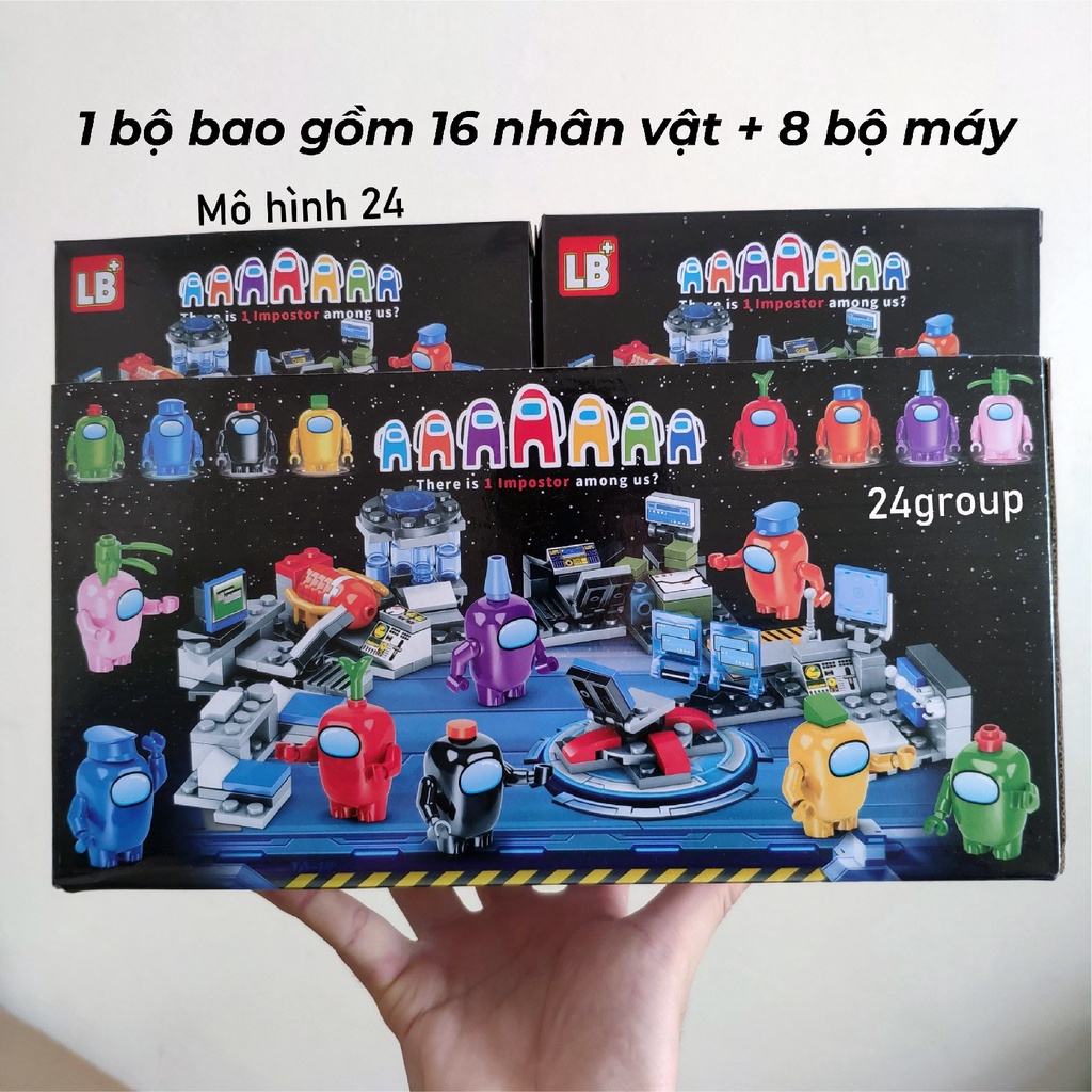 [ COMBO 16 CON ] ĐỒ CHƠI lego minifigure lắp ráp moc ghép xếp hình LB+ among us ú phát triển trí tuệ dành cho trẻ lego