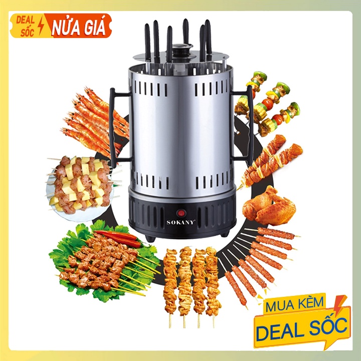 Bếp nướng thịt xiên, nướng thịt bbq xoay 360 độ chính hãng SOKANY