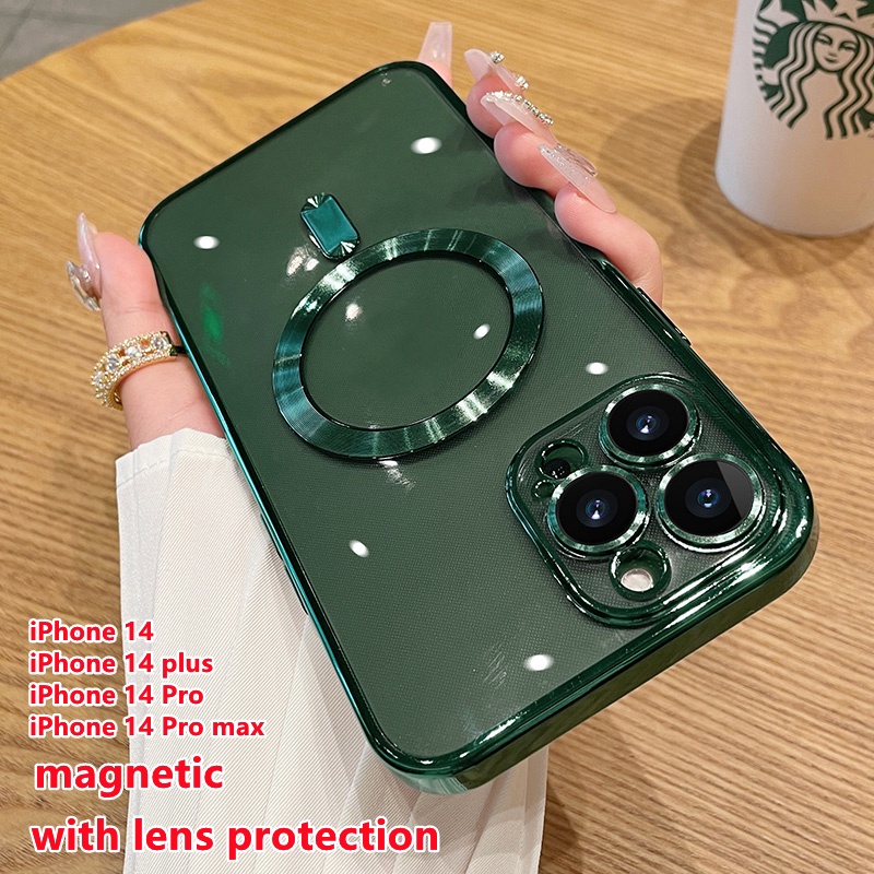 Ốp Điện Thoại iPhone 14 13 12 11 Pro max 14 plus Silicon case ốp lưng điện thoại i phone 14 promax Dẻo Tráng Gương Trong Suốt Kèm Giá Đỡ Nhẫn Từ Tính Sang Trọng Cho iP 14 13 12 11 Pro Max