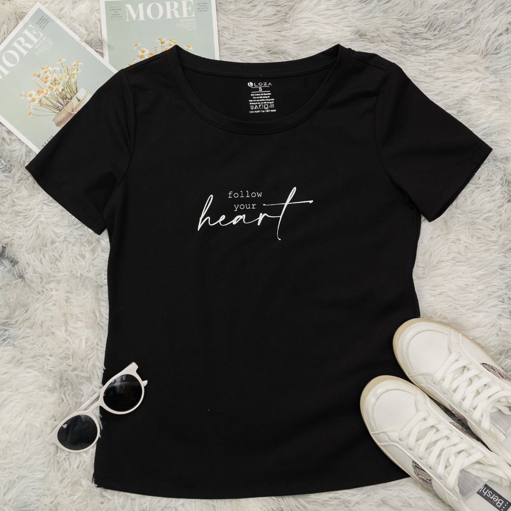 Áo phông nữ LOZA in chữ Heart - PT04120