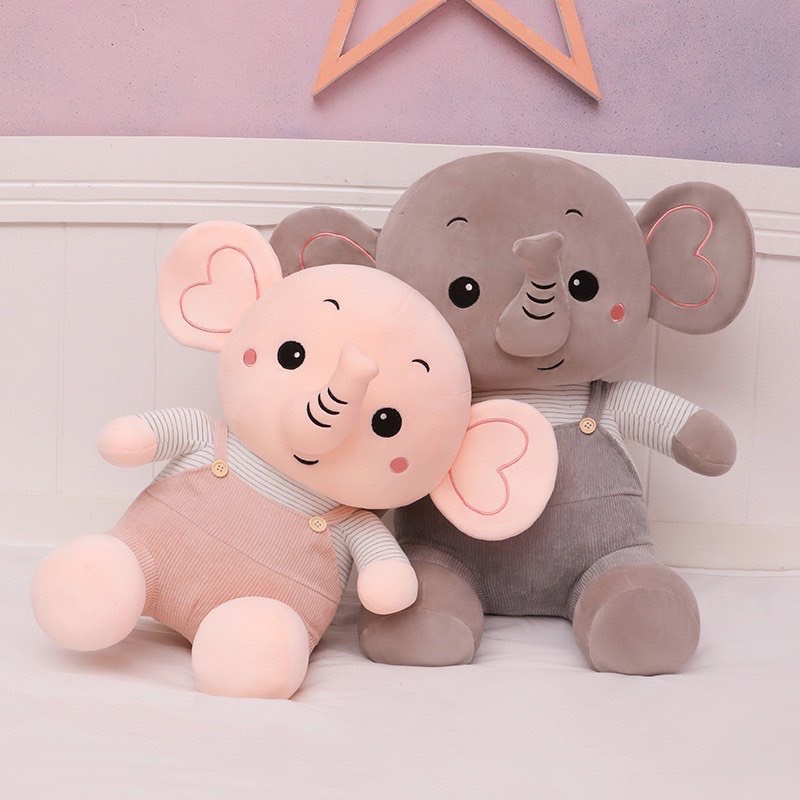 Gấu Bông Voi Áo Siêu Dễ Thương, Sản Phẩm Gấu Bông Cao Cấp Kích thước 60cm 80cm