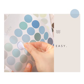 Hình dán trang trí Sticker Morandi basic dot, 1 tờ/ 50 dot